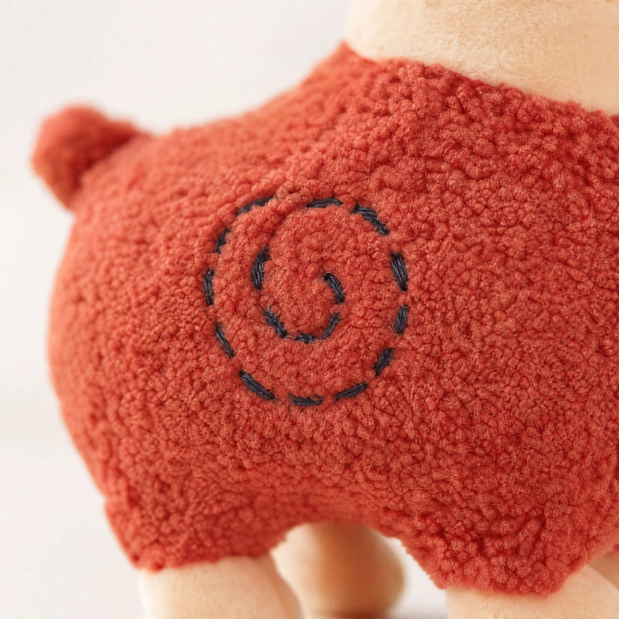 Alpaca Plush with Textured Colored Fleece – 25cm - Détail matière