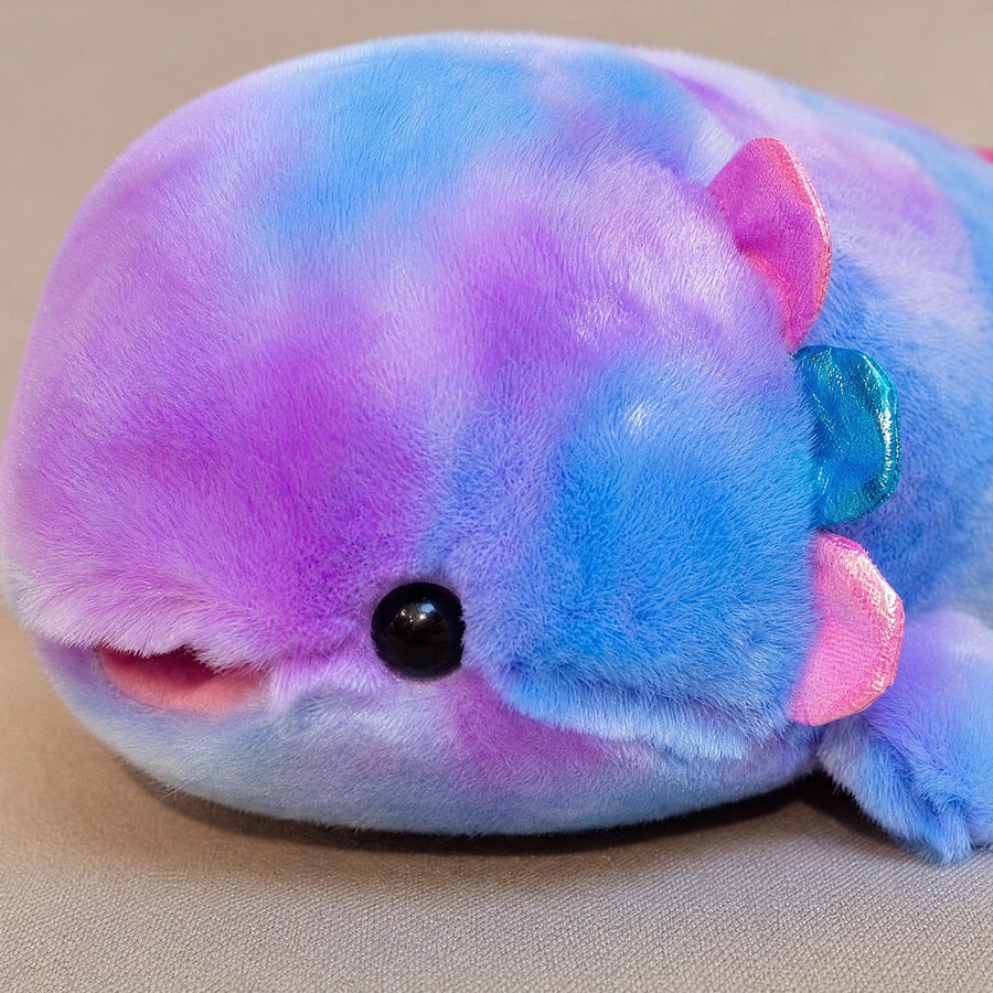 Axolotl Plush - Galaxy Colors with Sparkle Fins - Détail matière