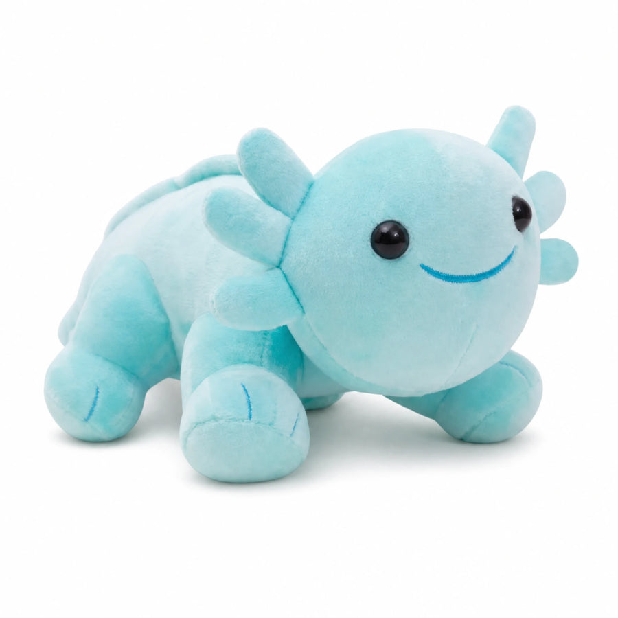 Axolotl Plush with Soft Textured Body and Smile - Fond blanc, autre angle