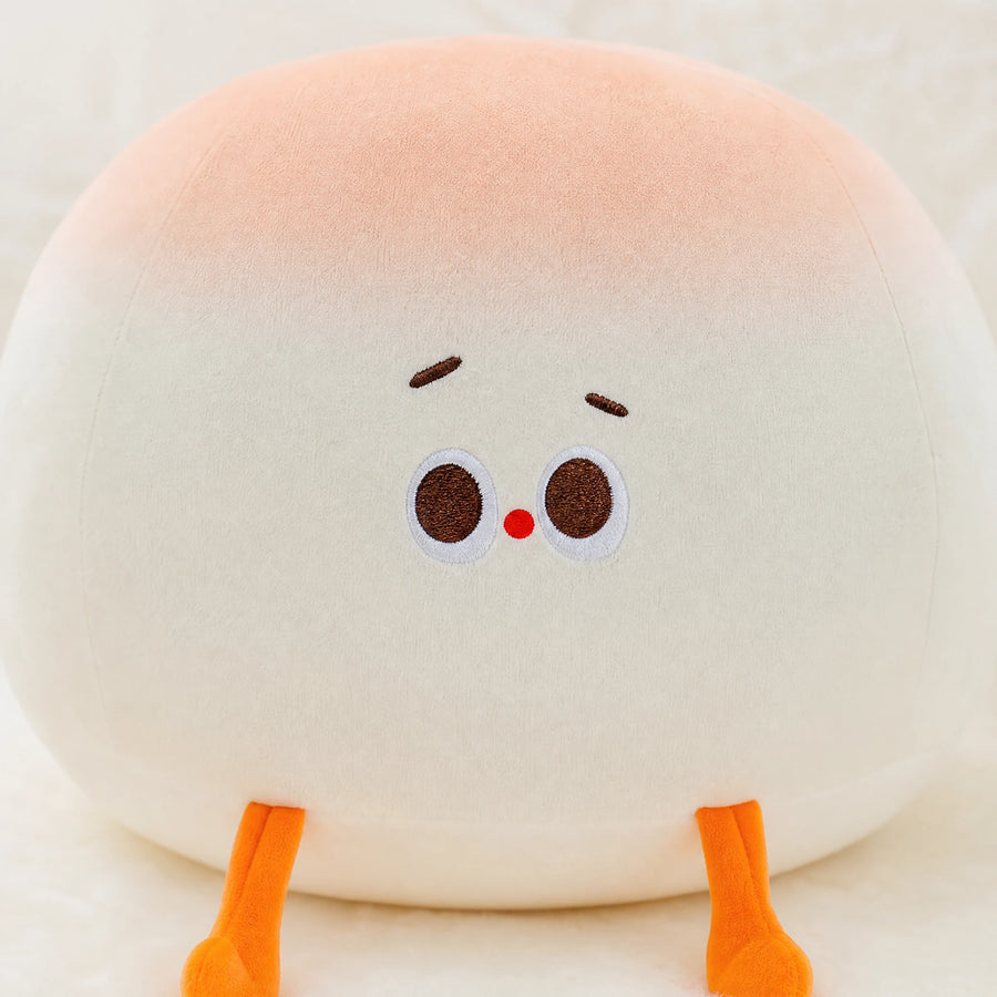Bao Bun Plush with Embroidered Face and Orange Legs - Détail matière