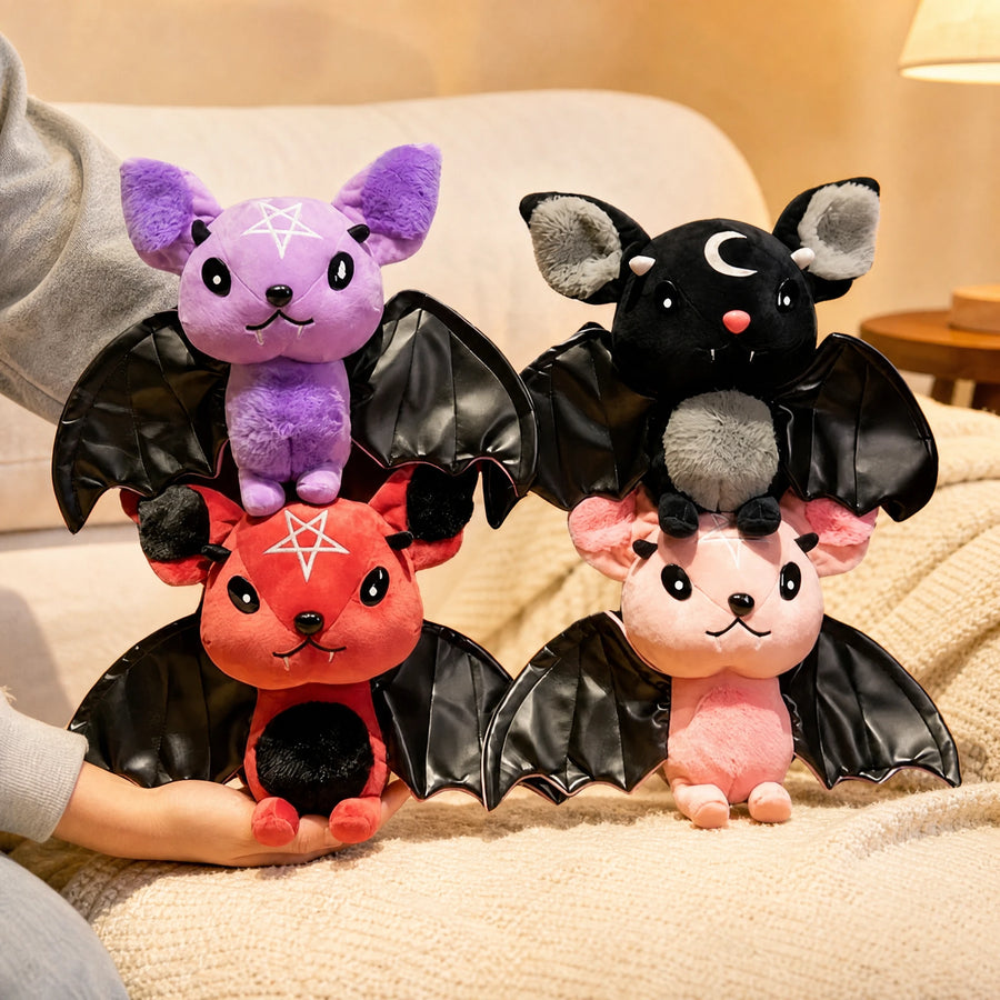 Bat Plush Toy with Black Faux Leather Wings - Utilisation du produit