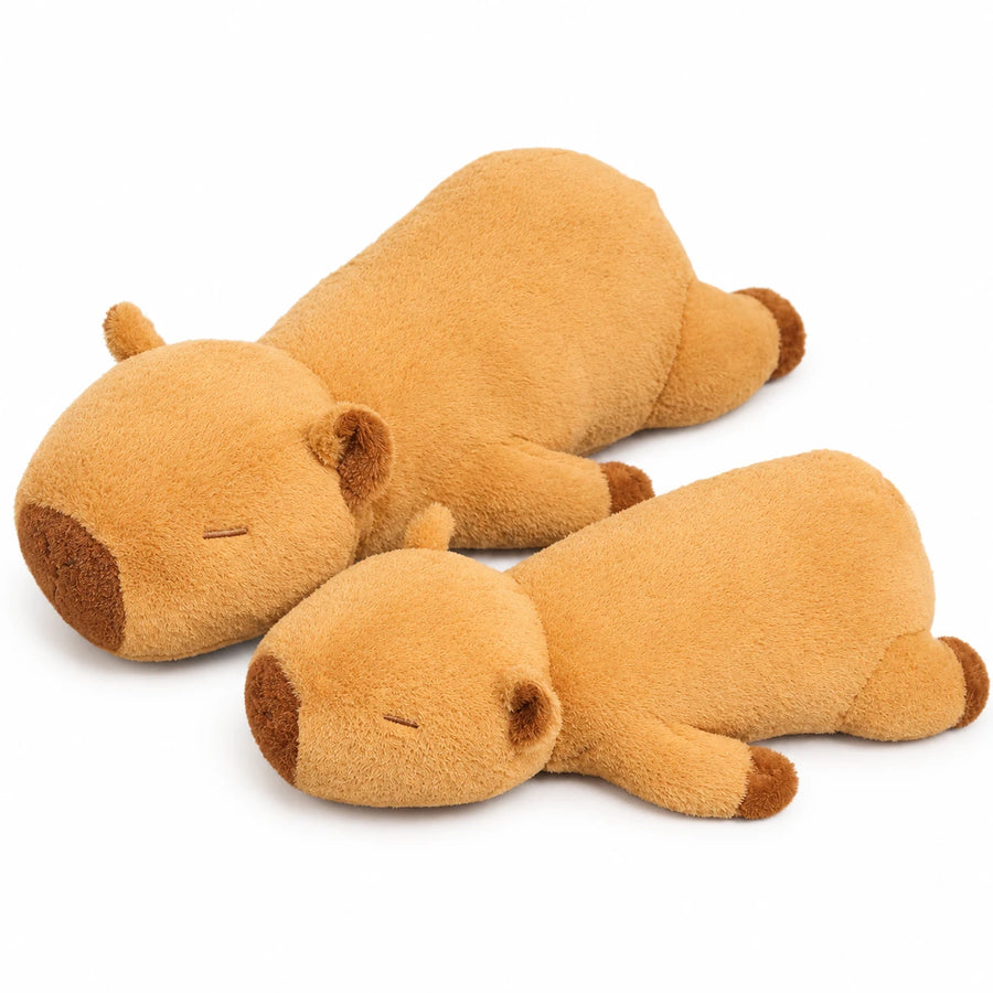 Capybara Plush in Lying Down Position - Soft Cuddly Animal - 23in / 60cm · 31in / 80cm