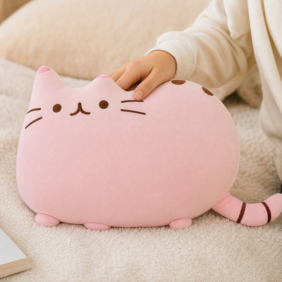 Cat Plush Pillow with Adorable Face Design - Utilisation du produit