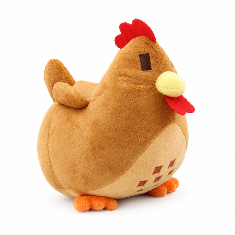 Chicken Plush Toy with Round Chubby Design - Brown