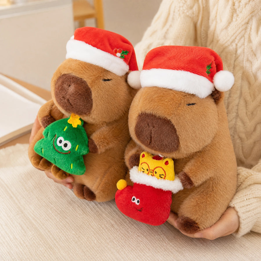 Christmas Capybara Plush with Santa Hat and Holiday Friends - Utilisation du produit
