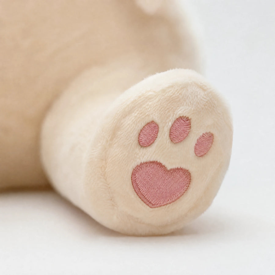 Chubby Cat Plush with Calico Patches and Soft Cotton - Détail matière