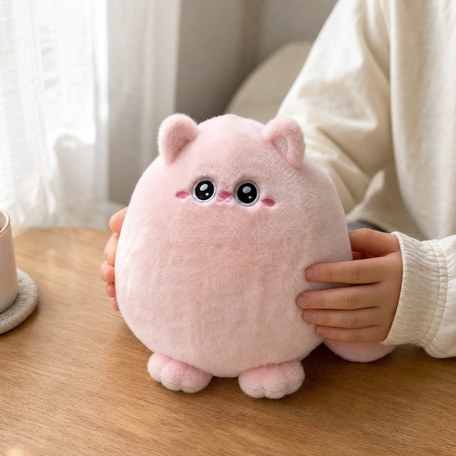 Chubby Cat Plush with Wings and Rounded Body - Utilisation du produit