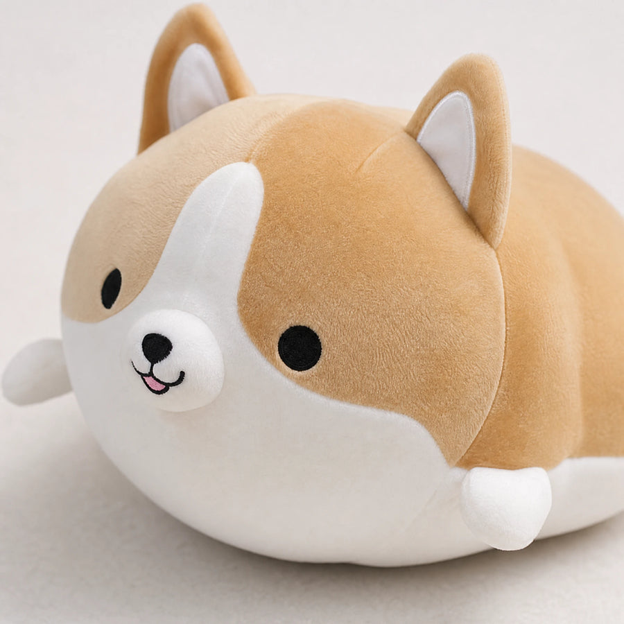 Corgi Plush with Soft Body and Embroidered Details - Détail matière