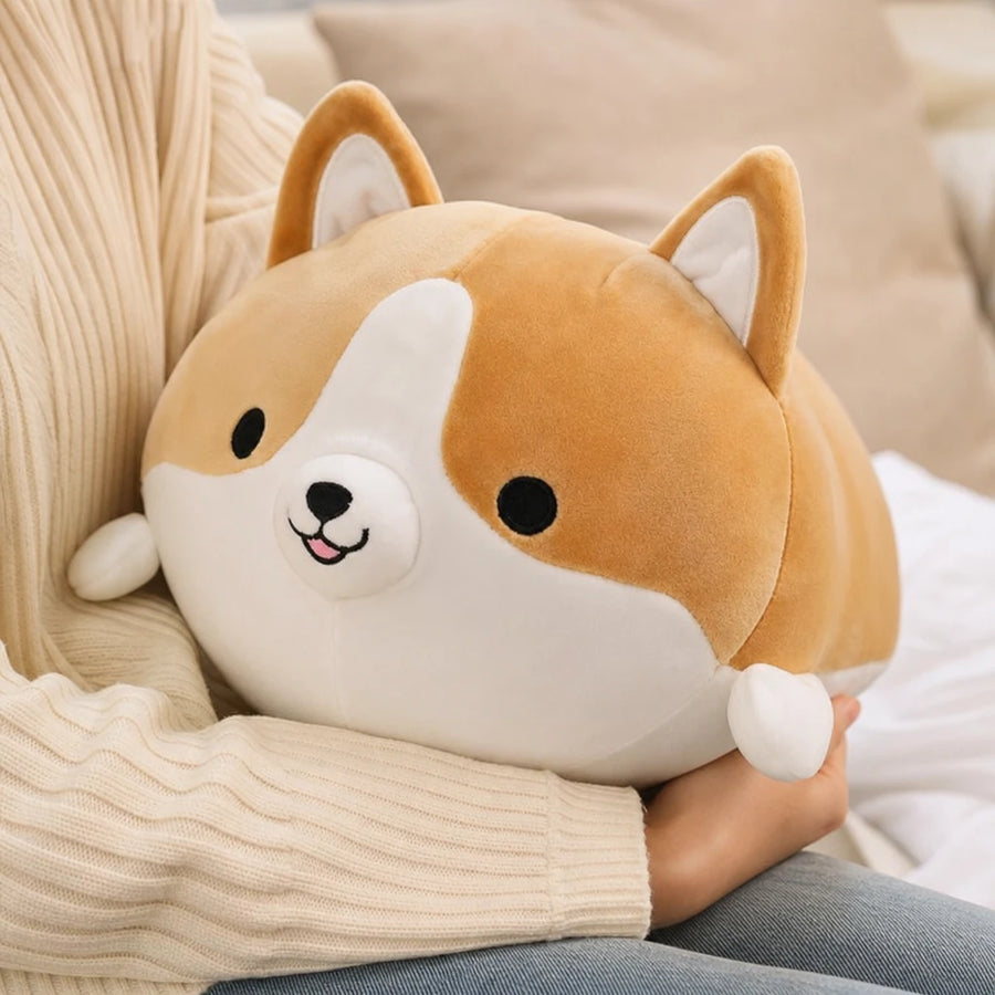 Corgi Plush with Soft Body and Embroidered Details - Utilisation du produit