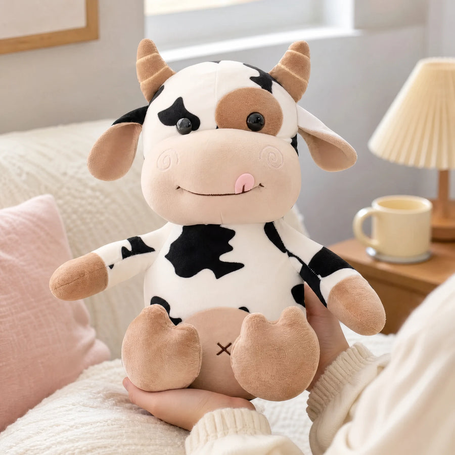 Cow Plush with Black and White Spotted Pattern - Utilisation du produit