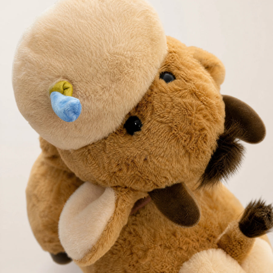 Cow Stuffed Animal with Soft Plush and Fluffy Ears - Détail matière
