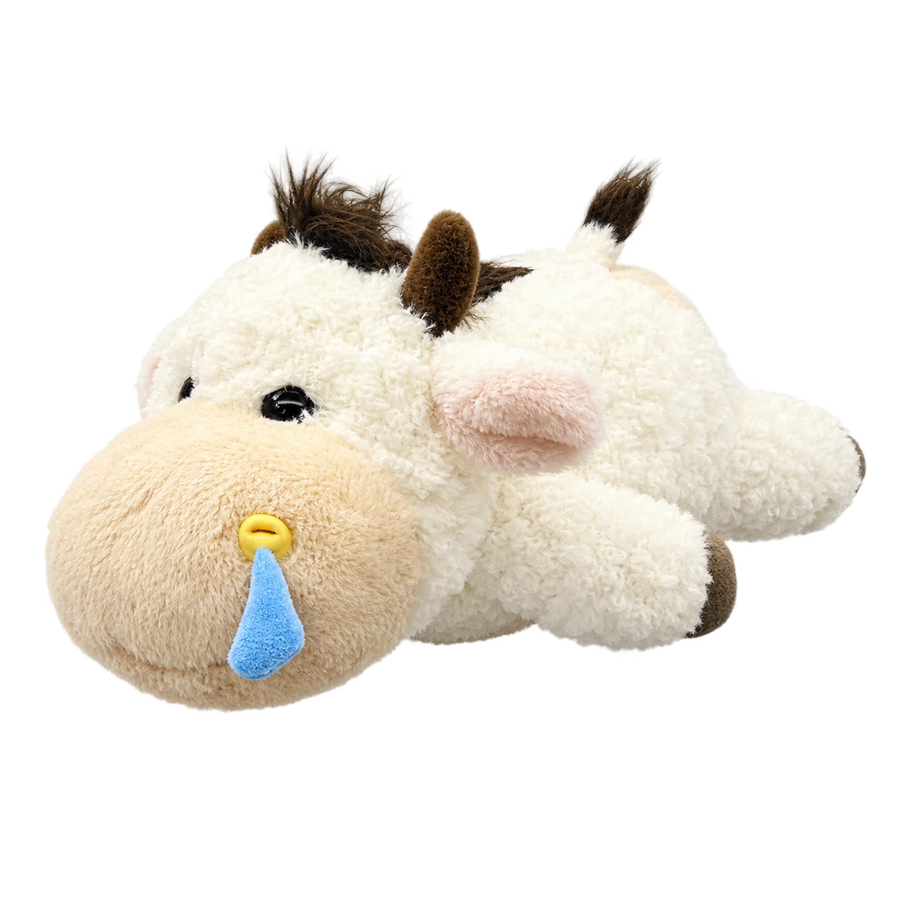Cow Stuffed Animal with Soft Plush and Fluffy Ears - White / 11in / 30cm … (4 tailles)