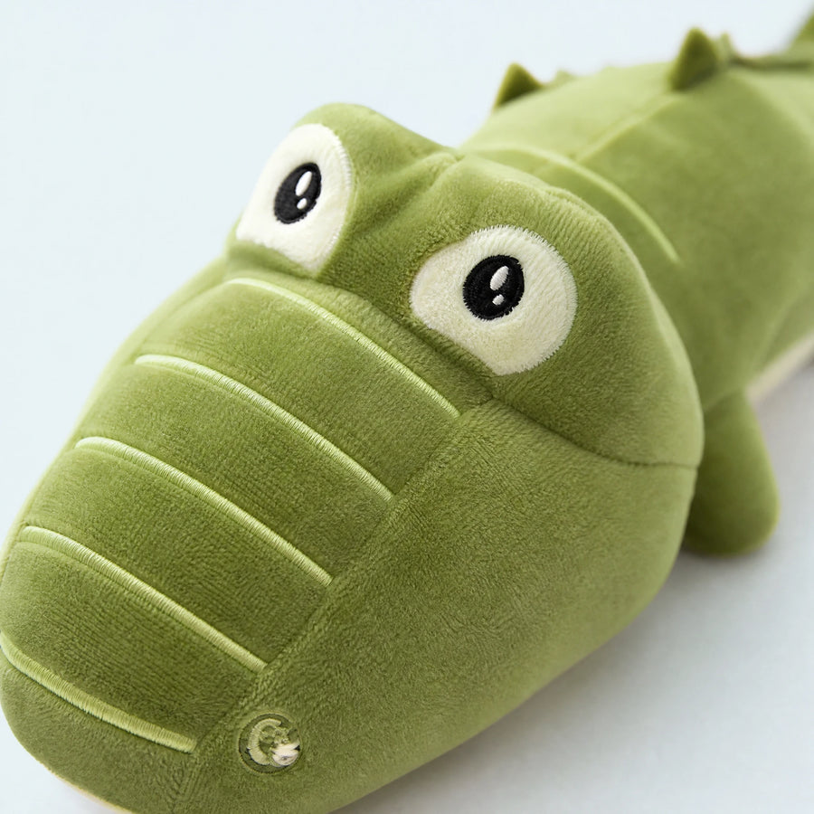 Crocodile Plush in Green Soft Cotton – Giant Size - Détail matière