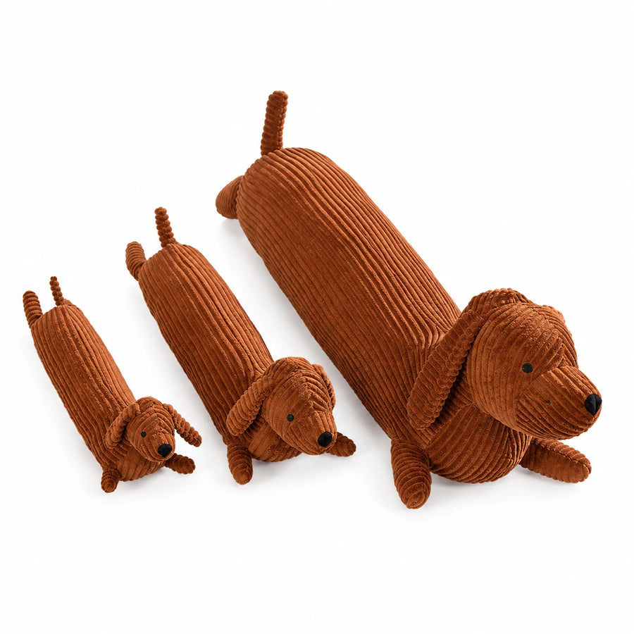 Dachshund Plush with Long Body and Corduroy Texture - 19.5in / 50cm · 27.5in / 70cm · 43.5in / 110cm