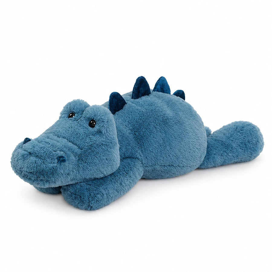 Dinosaur Plush Toy with Soft Spikes in Blue - Crocodile / 18in / 45cm … (3 tailles)