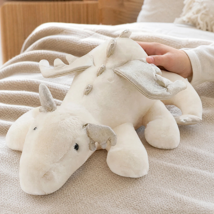 Dragon Plush with Wings in Cream White Cotton - Utilisation du produit