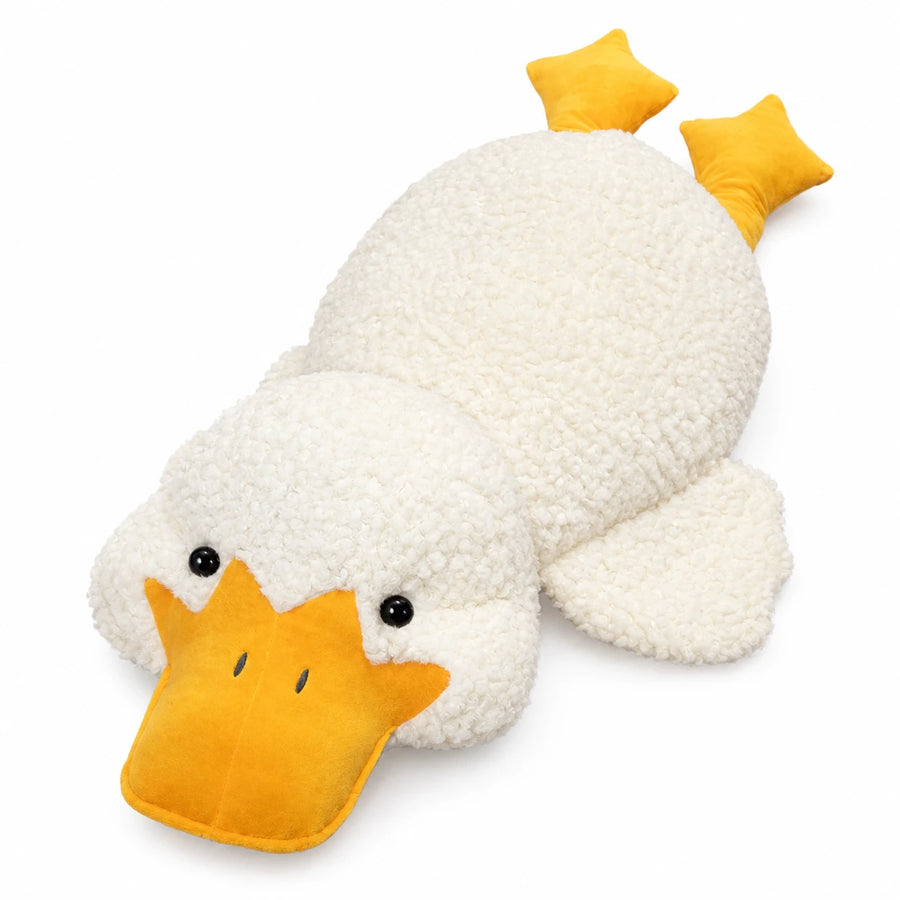 Duck Plush, Giant White Fluffy Duck with Yellow Beak - 21in / 55cm … (4 tailles)