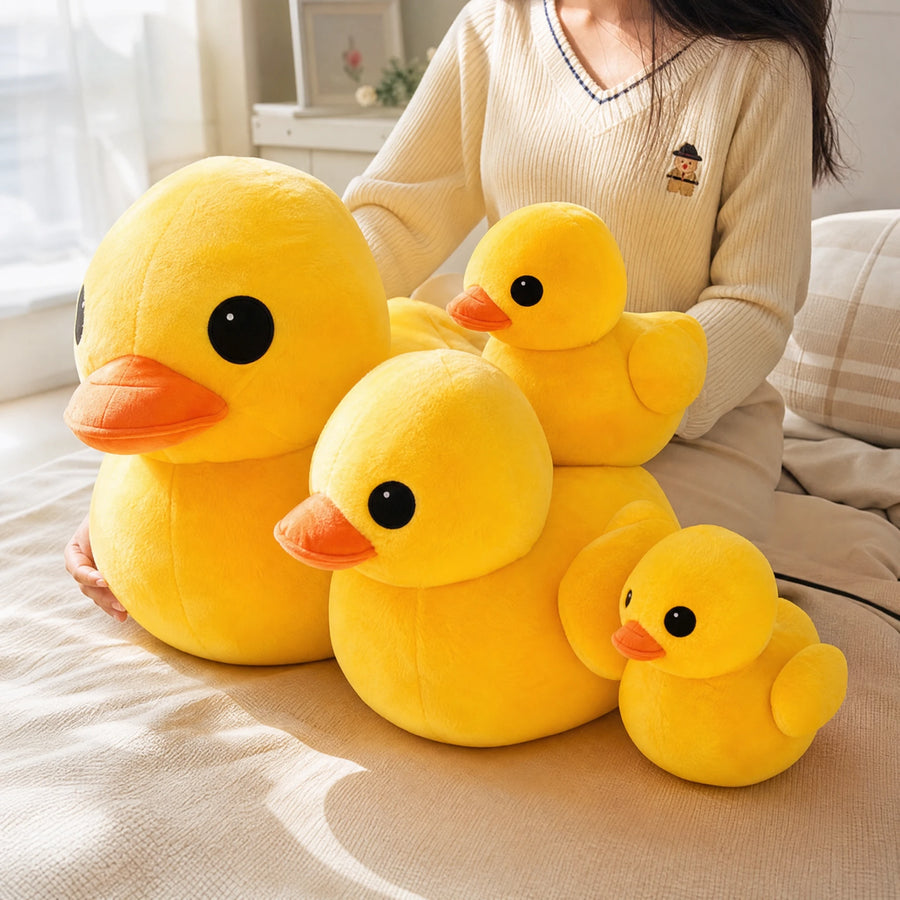 Duck Plush with Soft Yellow Body and Round Shape - Utilisation du produit