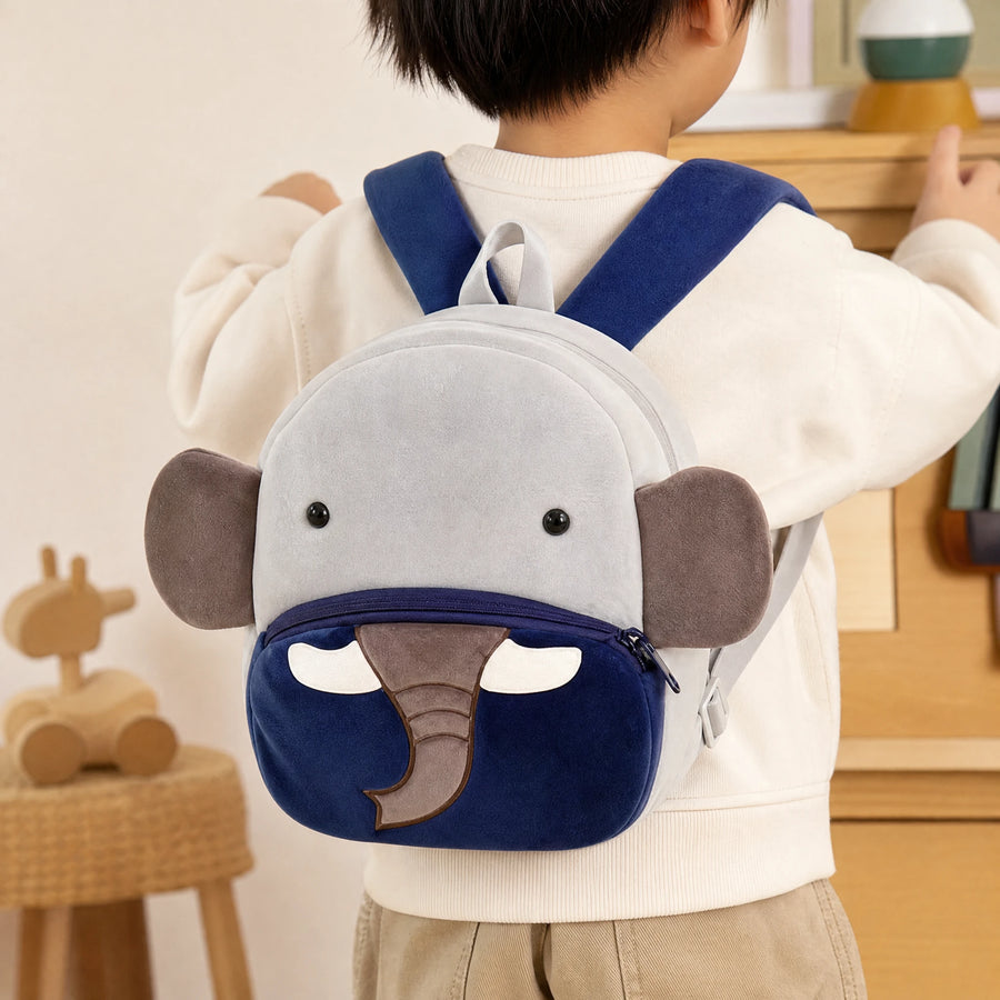 Elephant Plush Backpack with Adjustable Straps for Toddlers - Utilisation du produit