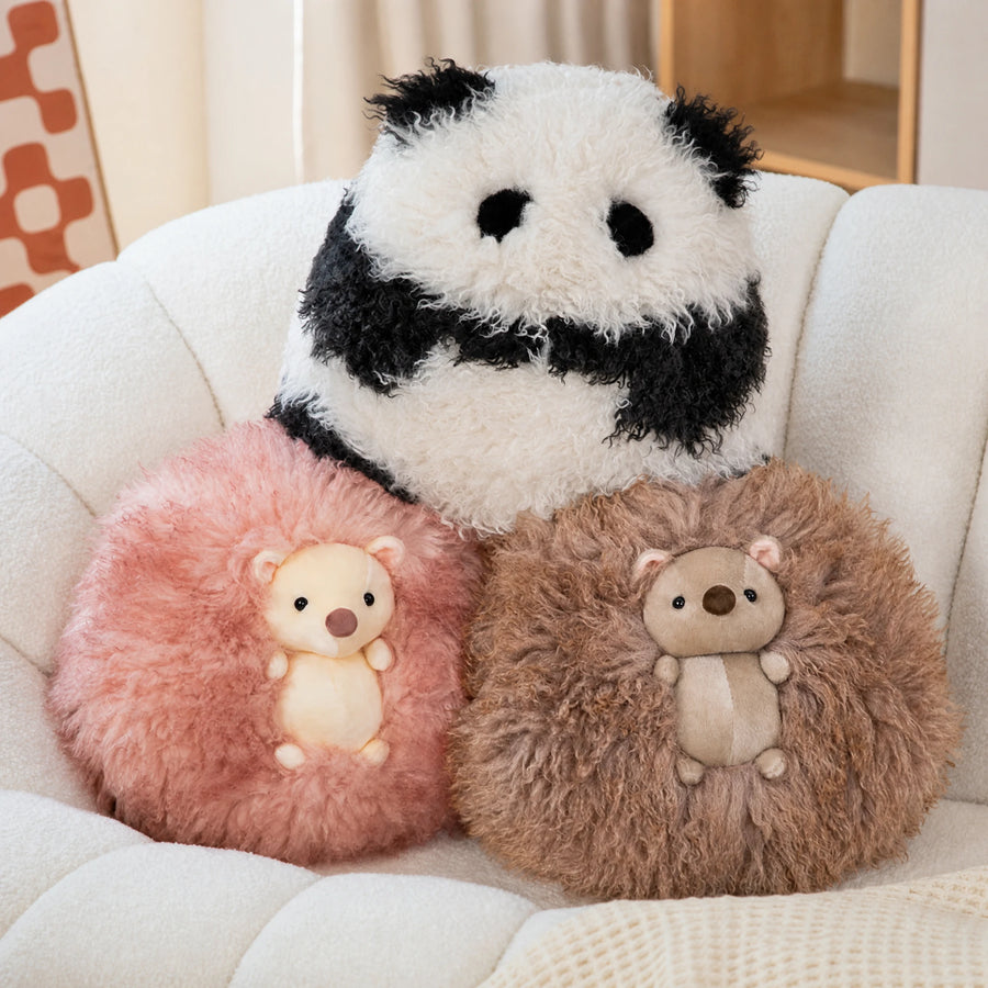 Fluffy Animal Pillow Plush – Panda or Hedgehog Design - Utilisation du produit