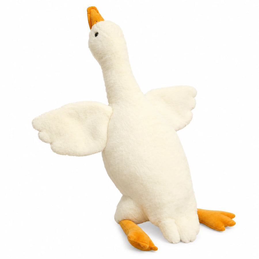Giant Duck Plush with Soft Cotton Fill and Orange Beak - 51in / 130cm / White … (3 tailles)