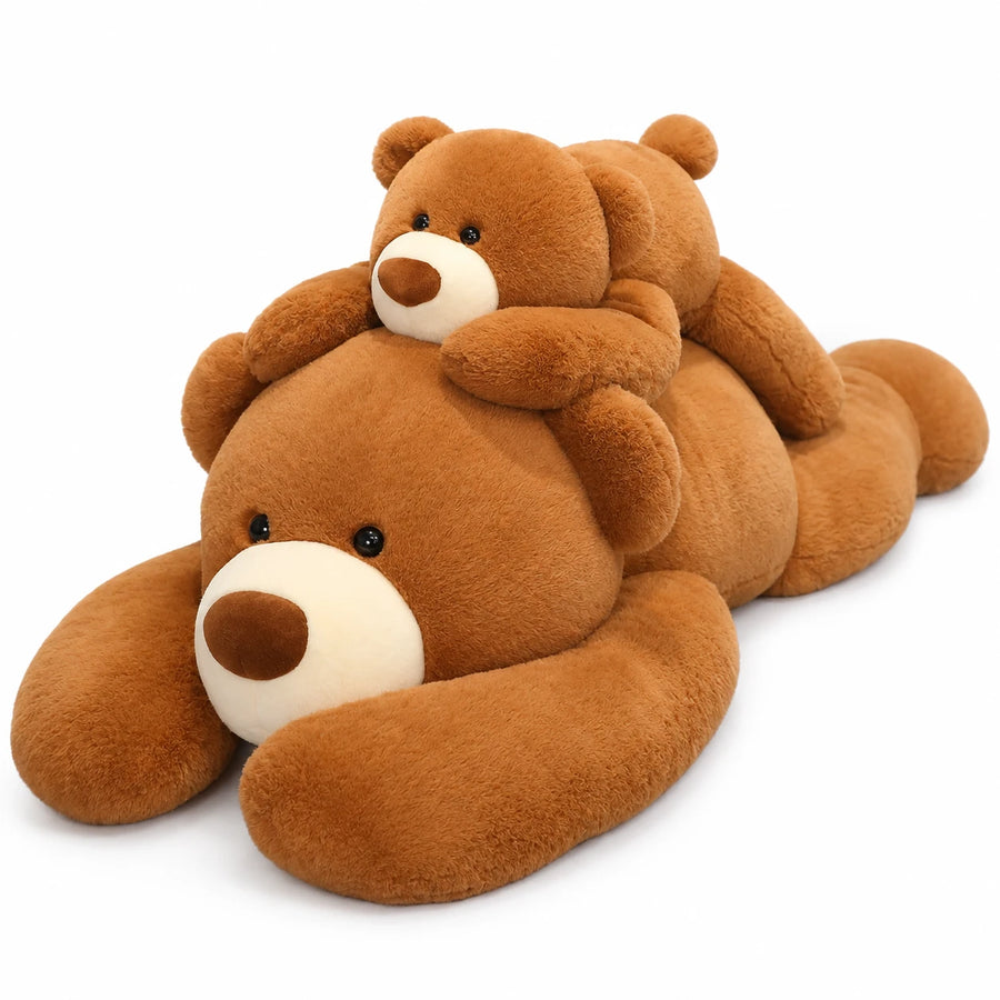 Giant Teddy Bear Plush with Ultra-Soft Brown Fur - 19in / 50cm … (4 tailles)