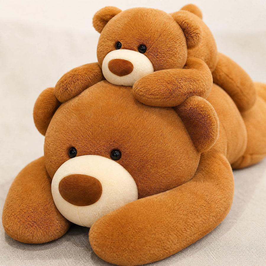 Giant Teddy Bear Plush with Ultra-Soft Brown Fur - Détail matière