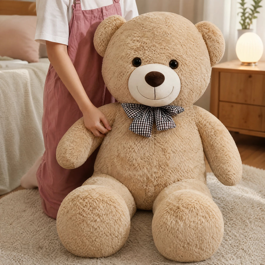Giant Teddy Bear with Checkered Bow Tie - Utilisation du produit