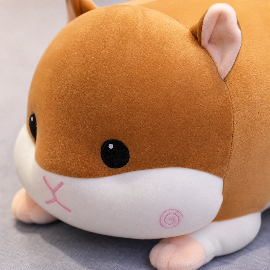 Hamster Plush Pillow with Chubby Body Design - Détail matière