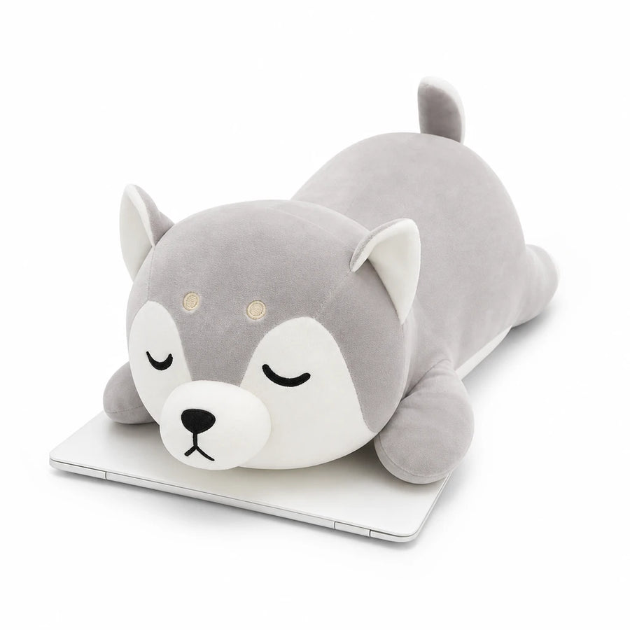 Husky Plush Toy in Lying Down Sleeping Pose - 13in / 35cm … (4 tailles)