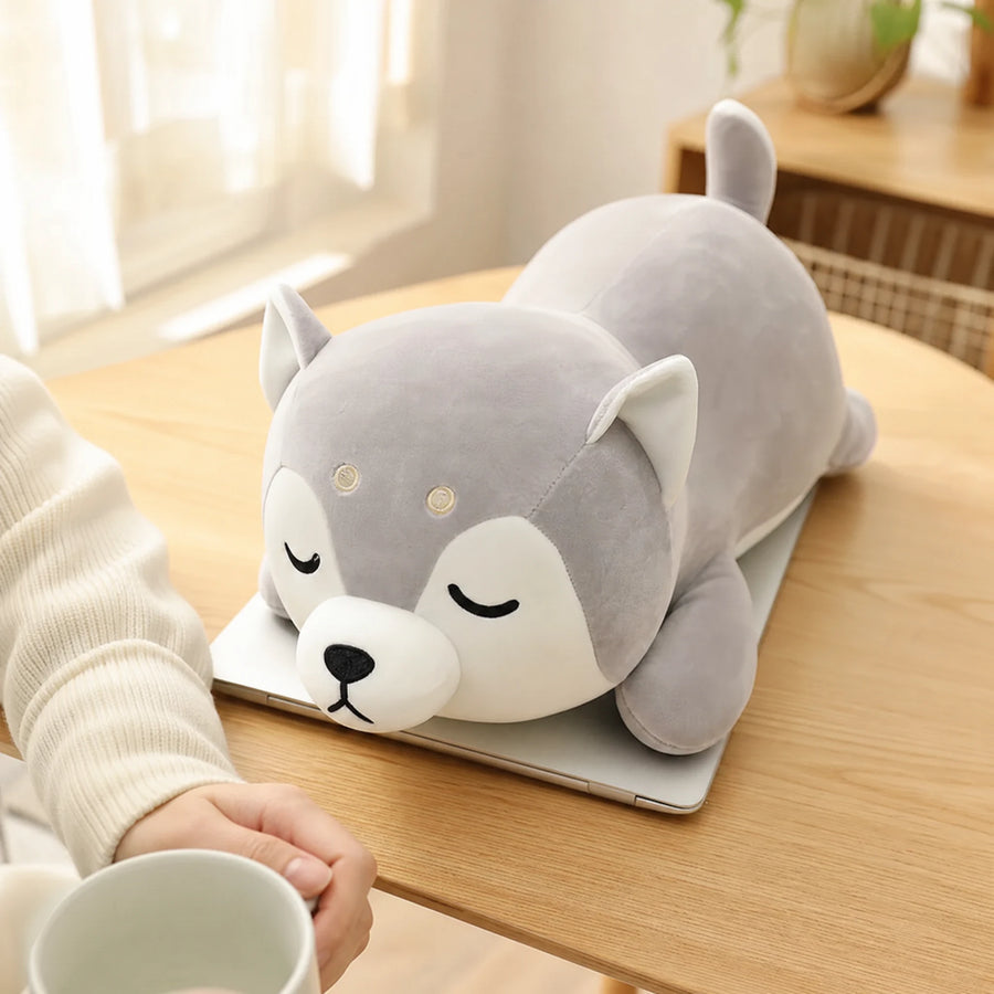 Husky Plush Toy in Lying Down Sleeping Pose - Utilisation du produit