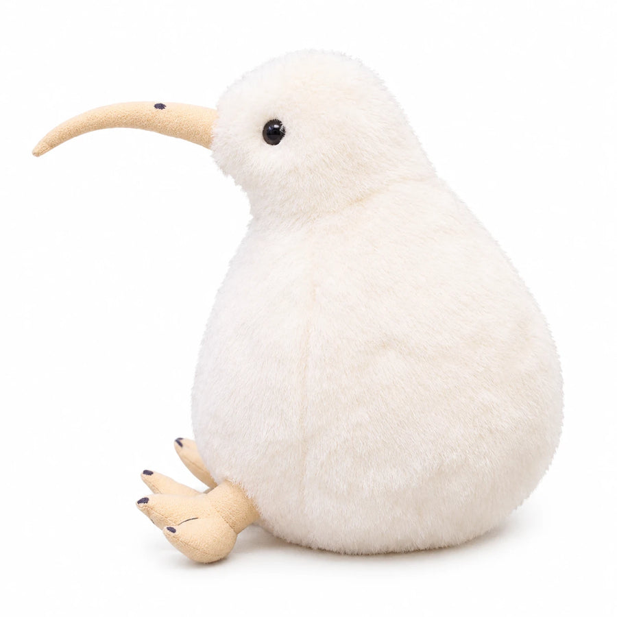 Kiwi Bird Plush with Soft Fur and Realistic Details - White / 8in / 20cm … (3 tailles)