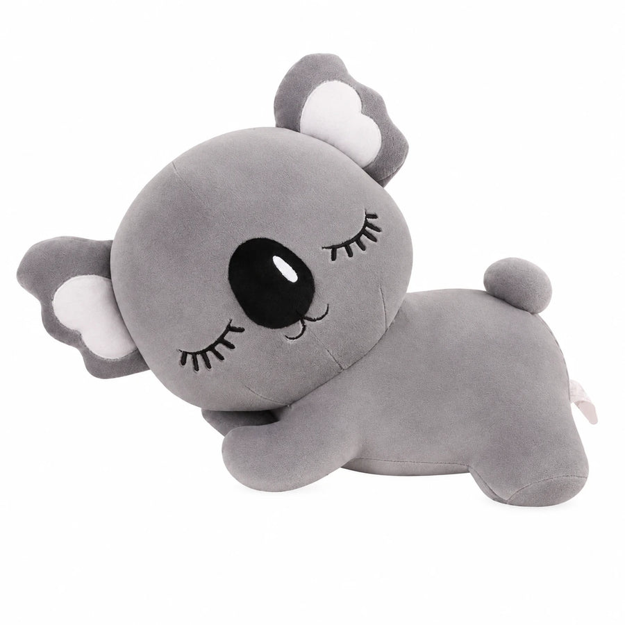 Koala Plush Pillow with Embroidered Face in Gray - 14in / 35cm … (4 tailles)