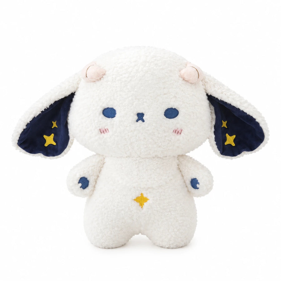 Lamb Plush with Starry Ears and Soft Fleece Texture - White