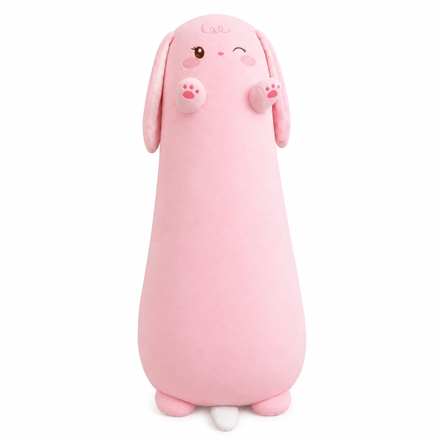 Long Body Pillow Plush with Adorable Animal Characters - Bunny