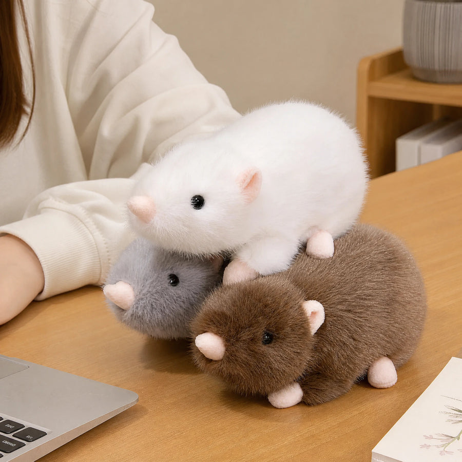 Mouse Stuffed Animal Set of 3 in White, Brown, Grey - Utilisation du produit