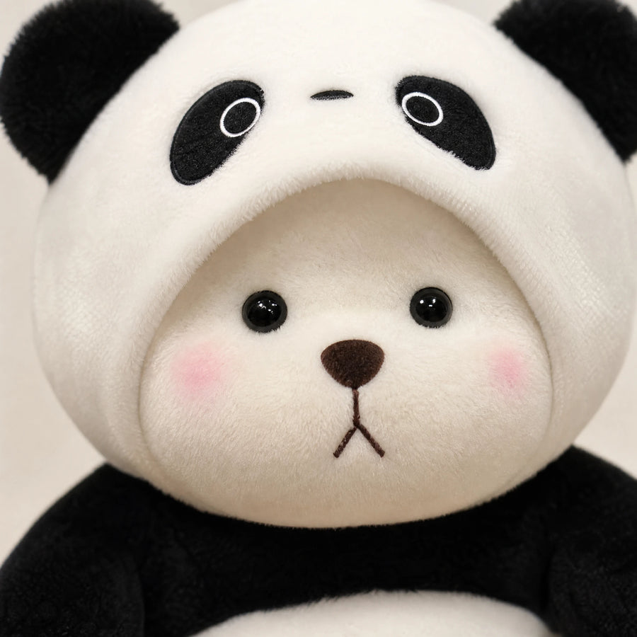 Panda Plush Bear with Removable Hood - Détail matière