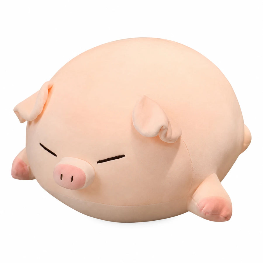 Pig Plush Toy with Soft Cotton Fill and Sleepy Expression - 15.5in / 40cm … (4 tailles)