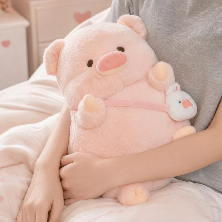 Pig Plush with Removable Side Bag and Baby Companion - Utilisation du produit