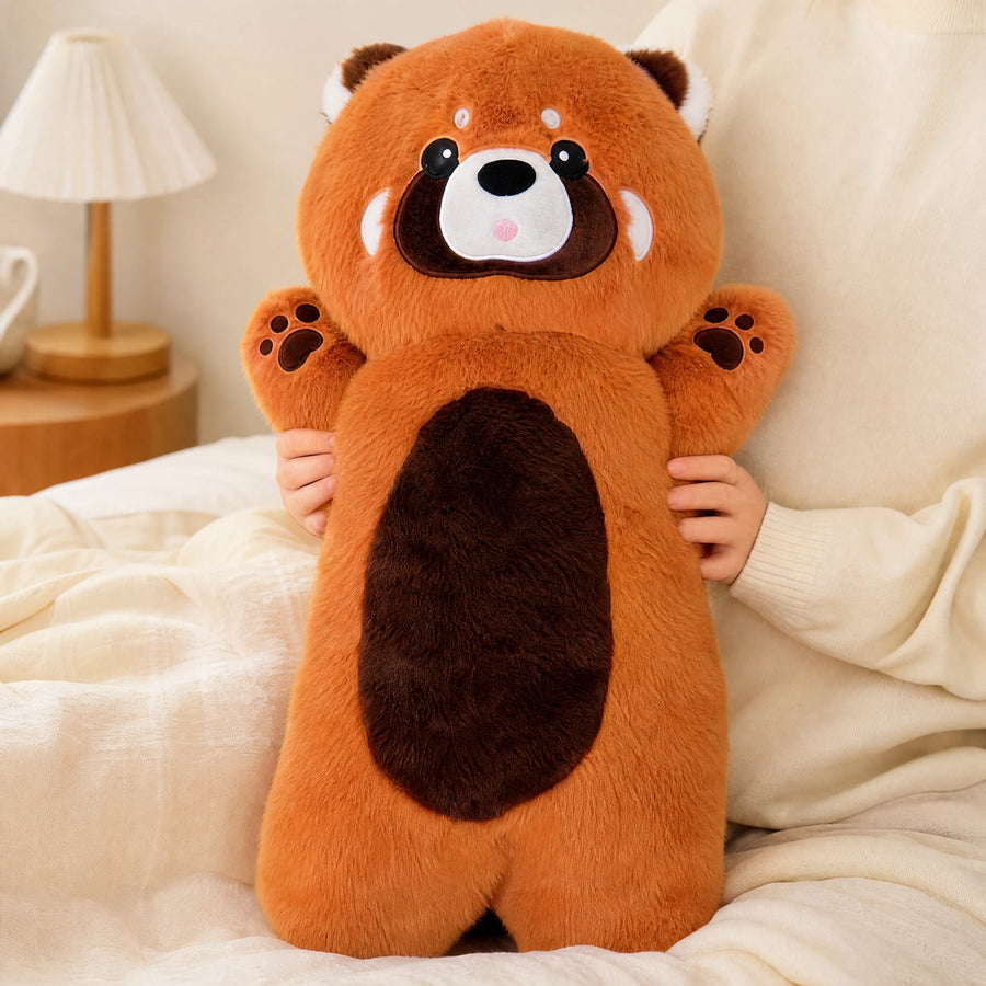 Raccoon Plush Pillow with Long Cuddly Body Design - Utilisation du produit