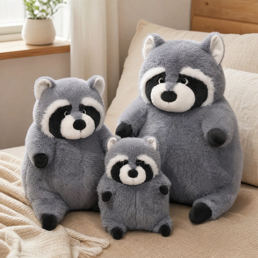Raccoon Plush Toy in Chubby Round Design - Utilisation du produit