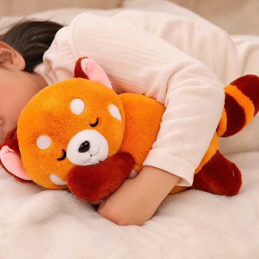 Red Panda Plush with Striped Tail and Soft Fur - Utilisation du produit
