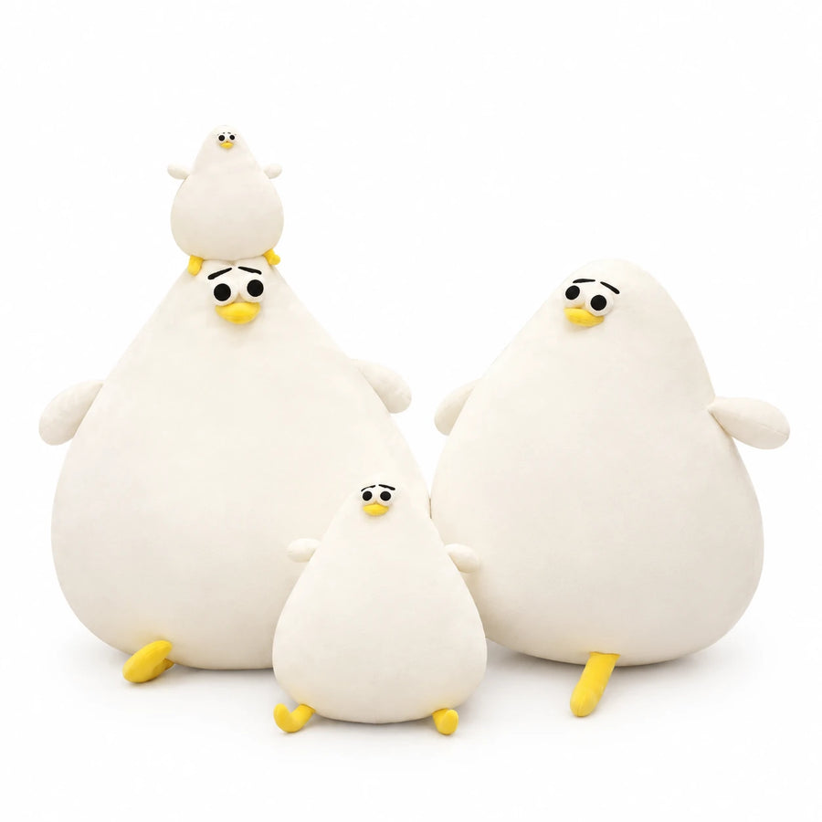 Seagull Plush Toy with Chubby Rounded Design - 10in / 25cm … (4 tailles)