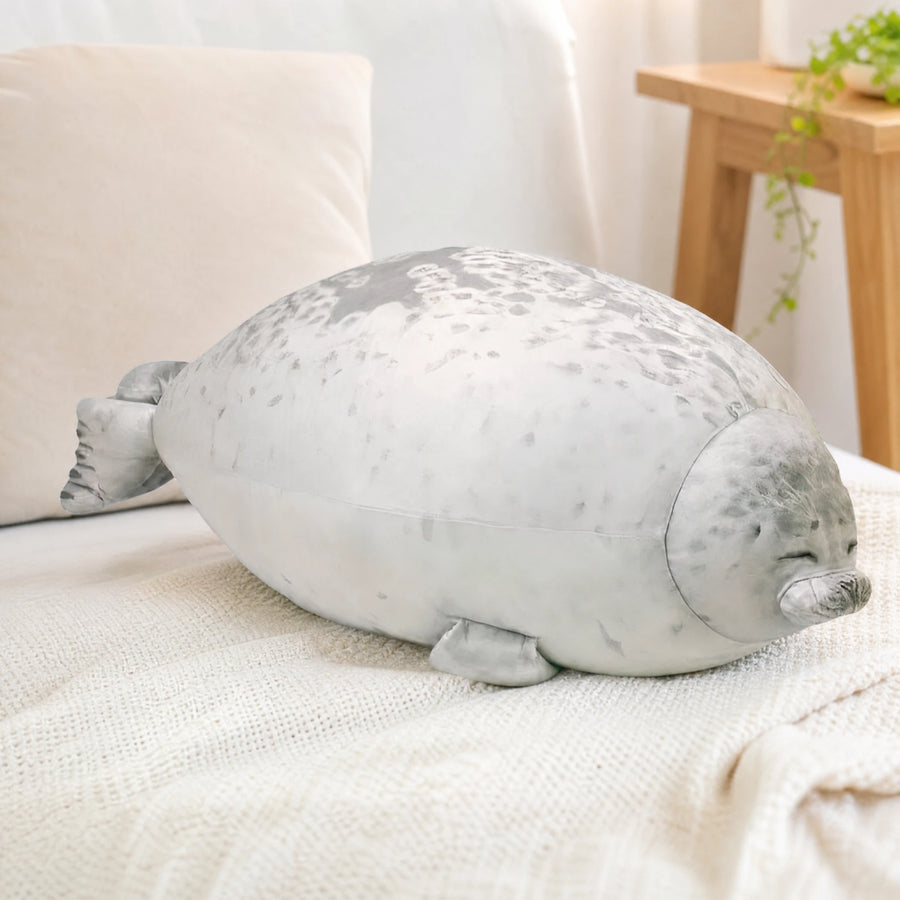 Seal Plush Pillow with Realistic Spotted Design - Utilisation du produit