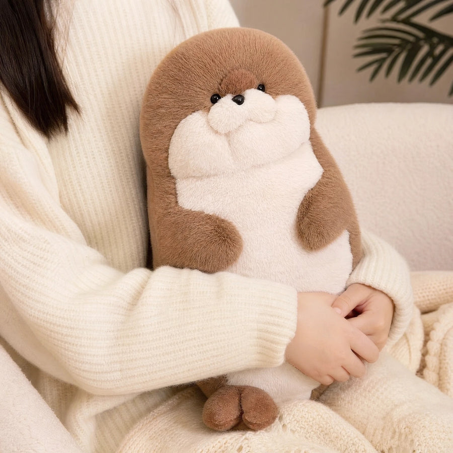Seal Plush Toy in Brown, Gray, and White - Utilisation du produit