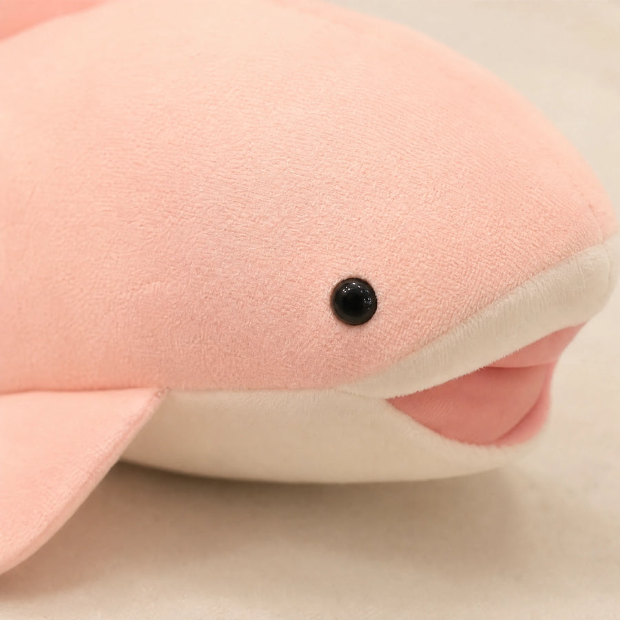Shark Stuffed Animal with Open Mouth and Fins – Pink - Détail matière