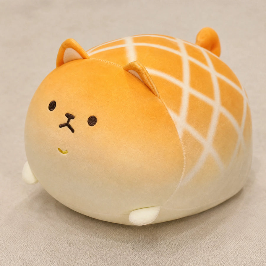 Shiba Inu Plush Shaped Like a Pineapple Bun - Détail matière