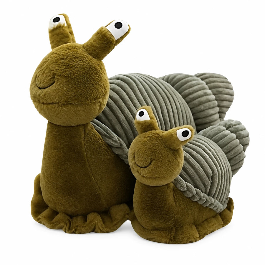 Snail Plush Toy with Corduroy Shell and Big Eyes - 11in / 28cm · 15.5in / 40cm