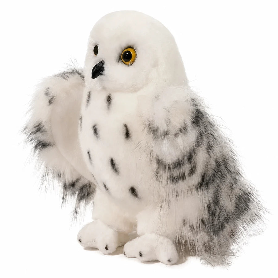 Snowy Owl Plush with Realistic White Feathers - 12in / 30cm · 8in / 20cm