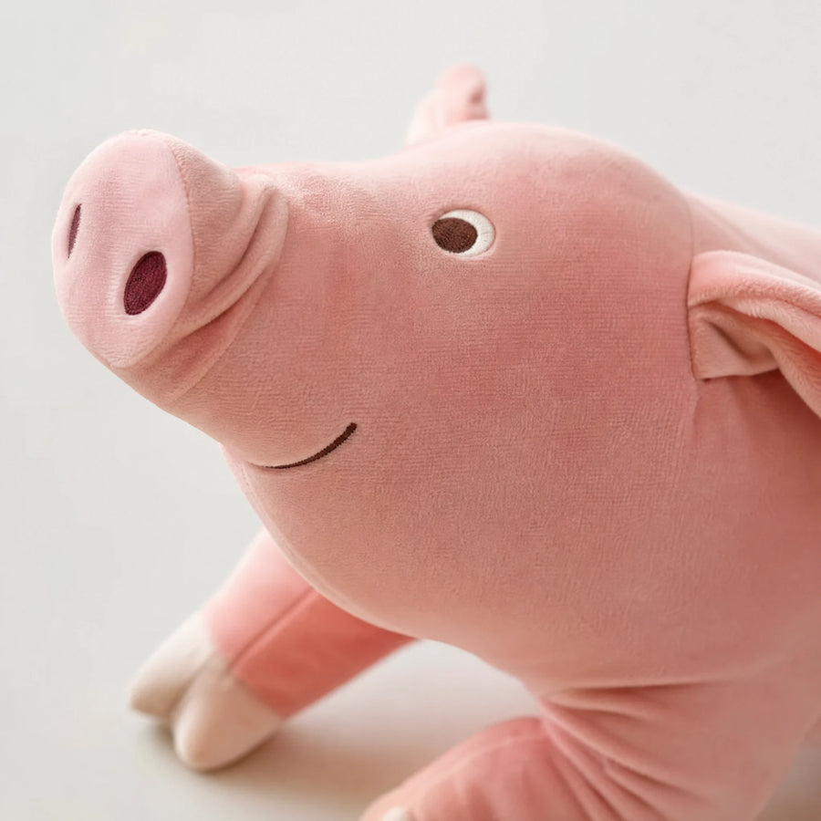 Stuffed Pig with Joyful Expression and Soft Touch - Détail matière